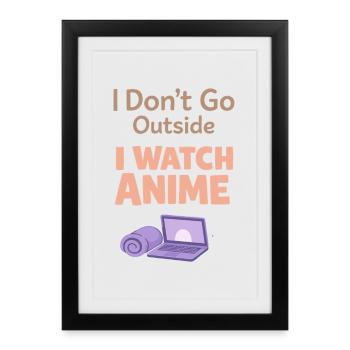 Anime-hausmensch Cuddly Weeb - Affiche encadrée (27 × 37 cm) - noir - Devant