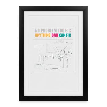Dad Fix It Toolbox Graphic - Framed poster (27 × 37 cm) - black - Front