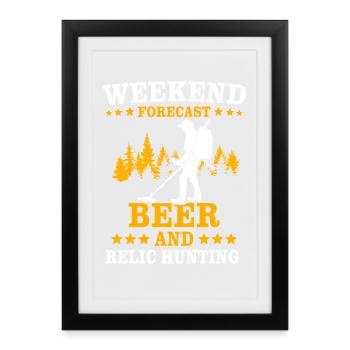 Détecteur de métaux Relic Seeker - Affiche encadrée (27 × 37 cm) - noir - Devant