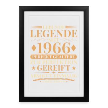 60 Years Perfectly Aged 1966 Vintage - Framed poster (27 × 37 cm) - black - Front
