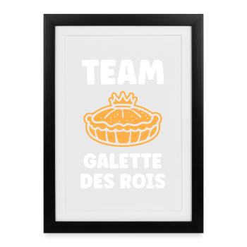 Humour galette des rois - Affiche encadrée (27 × 37 cm) - noir - Devant