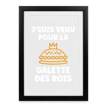 Humor galette des rois - Framed poster (27 × 37 cm) - black - Front