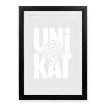 Unique Unique Individual Self-Worth Unique - Framed poster (27 × 37 cm) - black - Front