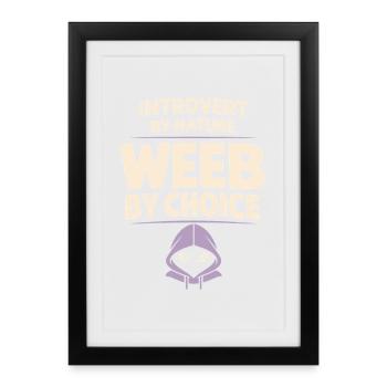 Anime-hausmensch Cuddly Weeb - Framed poster (27 × 37 cm) - black - Front