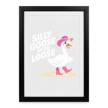Silly Goose On The Loose - Framed poster (27 × 37 cm) - black - Front