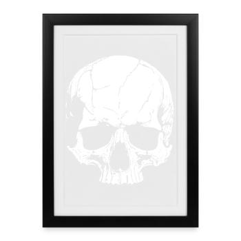 Crâne avec style - Affiche encadrée (27 × 37 cm) - noir - Devant