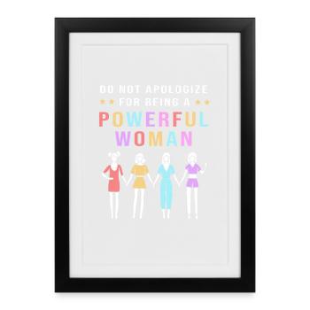 Féminisme Féministe Féministe Journée des Femmes - Affiche encadrée (27 × 37 cm) - noir - Devant
