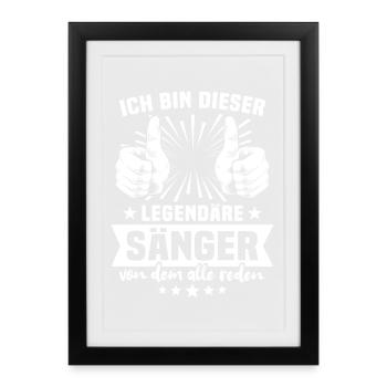 Singer legend - Framed poster (27 × 37 cm) - black - Front