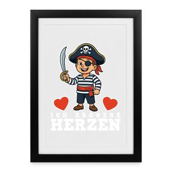 Pirate Children - Framed poster (27 × 37 cm) - black - Front