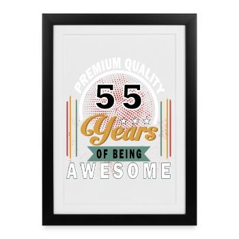 55 Years of Great Badge - Framed poster (27 × 37 cm) - black - Front