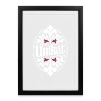 Unique Unique Individual Self-Worth Unique - Framed poster (27 × 37 cm) - black - Front