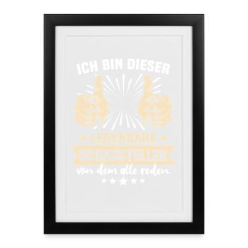 Showman sayings - Framed poster (27 × 37 cm) - black - Front