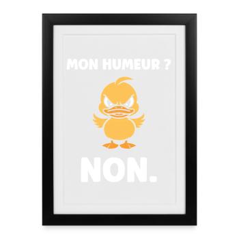 Sulky Duck No - Framed poster (27 × 37 cm) - black - Front