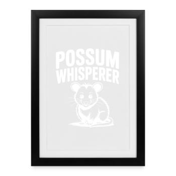 Le Chuchoteur d’Opossum - Affiche encadrée (27 × 37 cm) - noir - Devant