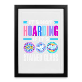 Art du vitrail Artiste du vitrail - Affiche encadrée (27 × 37 cm) - noir - Devant