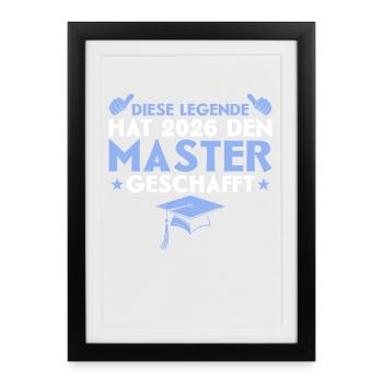 Passed Master's Examination 2026 Master's Degree - Framed poster (27 × 37 cm) - black - Front