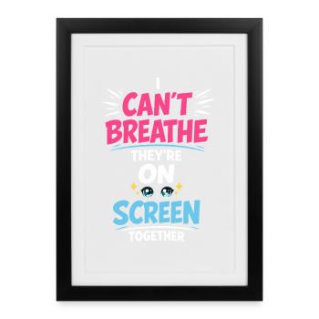 Anime Fangirl Screams Anime Reaction - Framed poster (27 × 37 cm) - black - Front