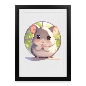 Rat Rat - Affiche encadrée (27 × 37 cm) - noir - Devant