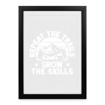 boys scout Scouting Repeat The Trails Scout - Framed poster (27 × 37 cm) - black - Front