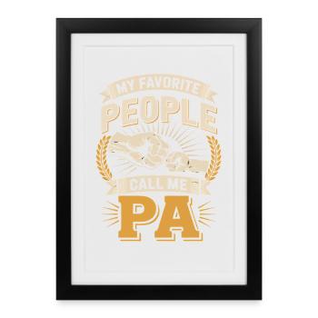Daddy LoveMy favorite people call me Daddy - Framed poster (27 × 37 cm) - black - Front