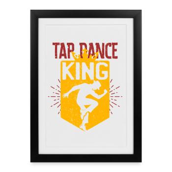 Claquettes, claquettes, claquettes, stepper - Affiche encadrée (27 × 37 cm) - noir - Devant