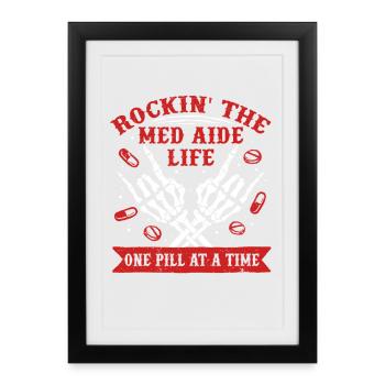 MFA d’assistant médical - Affiche encadrée (27 × 37 cm) - noir - Devant