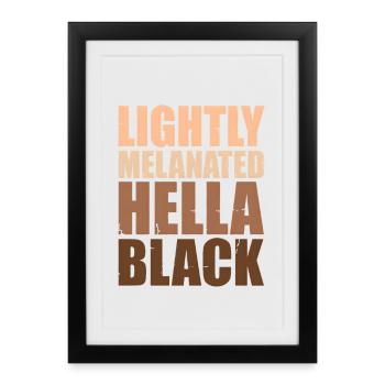 Hella Black légèrement mélané - Affiche encadrée (27 × 37 cm) - noir - Devant