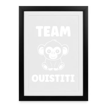 ouistiti - Affiche encadrée (27 × 37 cm) - noir - Devant