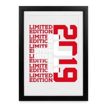 ÉDITION LIMITÉE 2019 SUISSE 7E ANNIVERSAIRE - Affiche encadrée (27 × 37 cm) - noir - Devant
