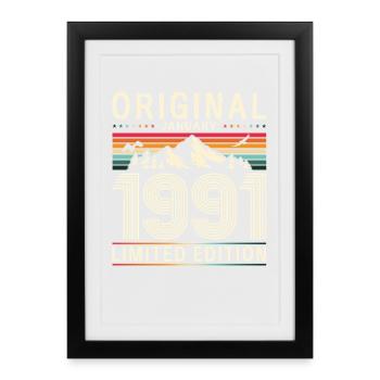 35e anniversaire Original janvier 1991 - Affiche encadrée (27 × 37 cm) - noir - Devant