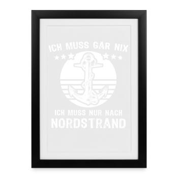 Dictons Nordstrand - Affiche encadrée (27 × 37 cm) - noir - Devant