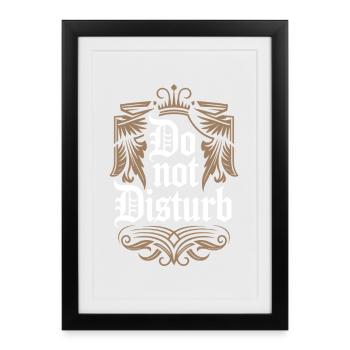 Do Not Disturb Sloth Anti Social - Framed poster (27 × 37 cm) - black - Front