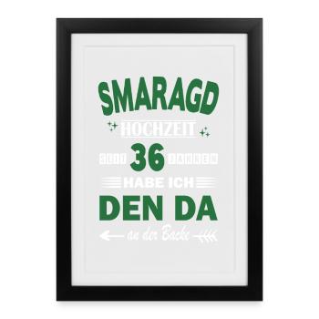 36 Years Relationship Anniversary Wedding Anniversary - Framed poster (27 × 37 cm) - black - Front