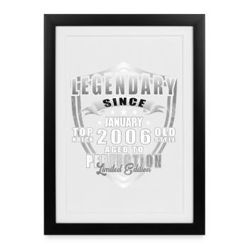Cadeau d’anniversaire janvier 2006 - janvier 2006 - Affiche encadrée (27 × 37 cm) - noir - Devant