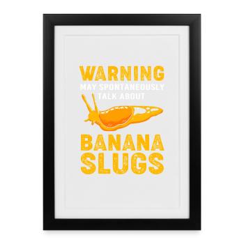 Escargot Banane - Affiche encadrée (27 × 37 cm) - noir - Devant