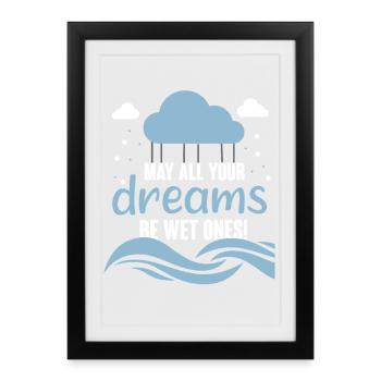Plongeur Plongeur Snorkeling Plongeur récréatif - Affiche encadrée (27 × 37 cm) - noir - Devant