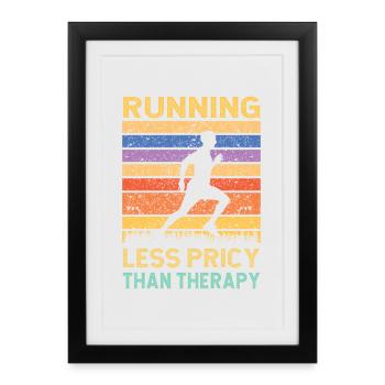 Funny XC Running Runner Gifts Unique Edition Gift - Framed poster (27 × 37 cm) - black - Front