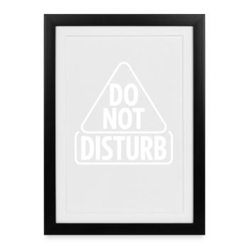 Do Not Disturb Sloth Anti Social - Framed poster (27 × 37 cm) - black - Front