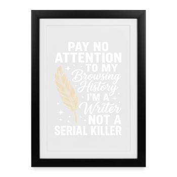 Cool Writer Author Journalist Writing Poetry - Framed poster (27 × 37 cm) - black - Front