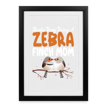 Outils pour propriétaires d’oiseaux pour les pinsons zébrés - Affiche encadrée (27 × 37 cm) - noir - Devant
