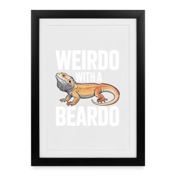 Weirdo with a Beardo - Framed poster (27 × 37 cm) - black - Front