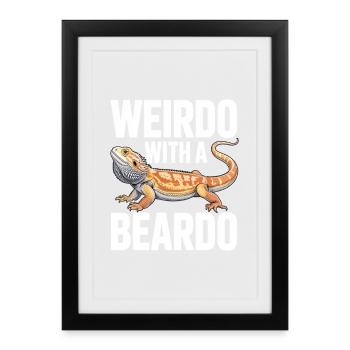 Weirdo with a Beardo - Framed poster (27 × 37 cm) - black - Front