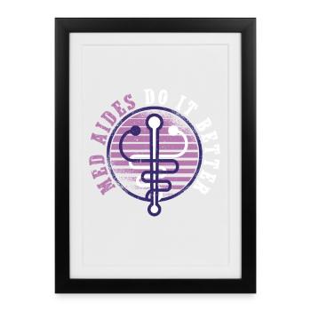 MFA d’assistant médical - Affiche encadrée (27 × 37 cm) - noir - Devant