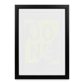 Terminé en 2026 – Formation terminée dans la conception - Affiche encadrée (27 × 37 cm) - noir - Devant