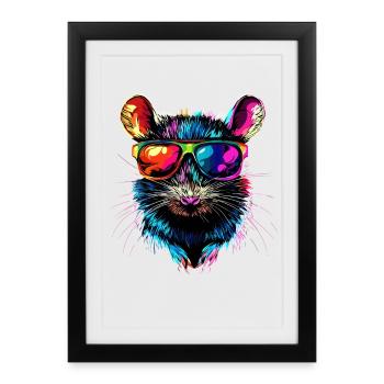 Rat Cute Mouse Rodents Dwarf Mouse Rats Mice - Framed poster (27 × 37 cm) - black - Front