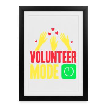 Mode d’appréciation des bénévoles sur Volunteer - Affiche encadrée (27 × 37 cm) - noir - Devant