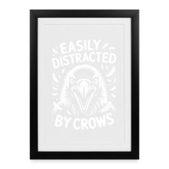 Crows Saying Crow Funny Crow Gift - Framed poster (27 × 37 cm) - black - Front