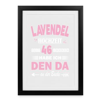46 ans de relation Anniversaire de mariage - Affiche encadrée (27 × 37 cm) - noir - Devant