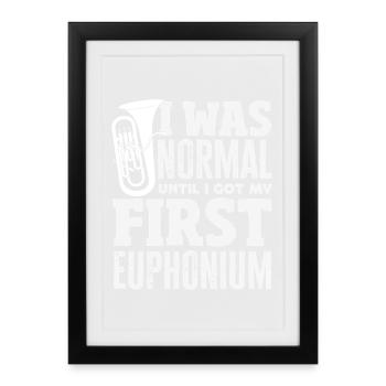 Vintage Euphonium Player - Framed poster (27 × 37 cm) - black - Front