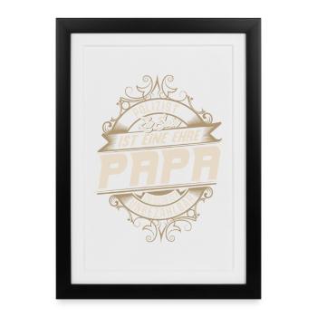 Papa policier - Affiche encadrée (27 × 37 cm) - noir - Devant